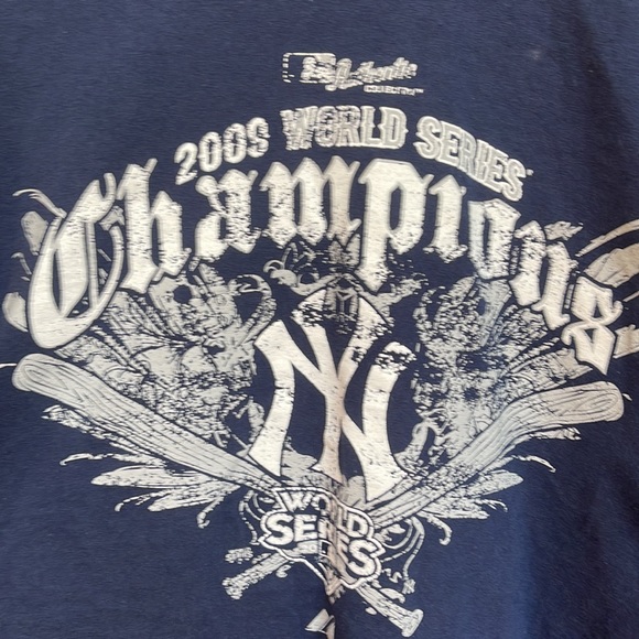 Yankees 2009 World Series Champions Vintage Tee Size L - Picture 2 of 4